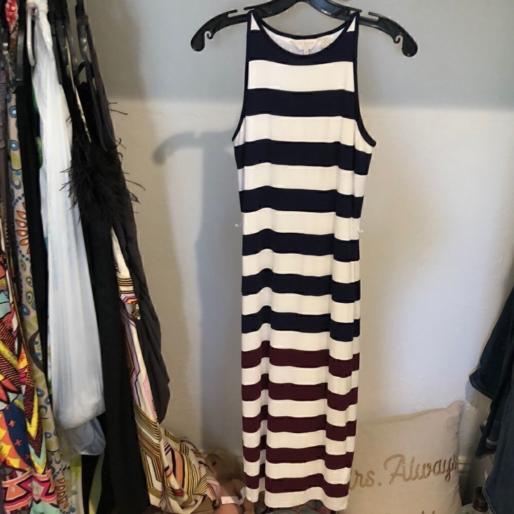 Ted Baker striped bodycon dress sz 0 midi